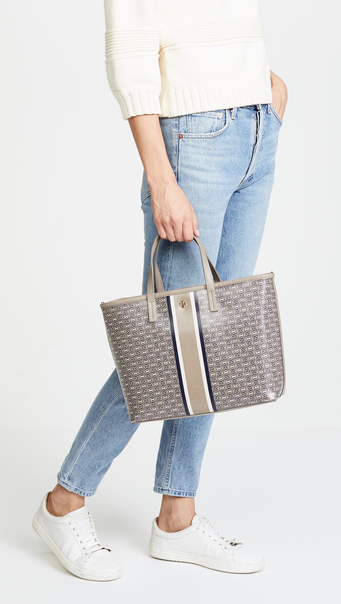 Lyst - Tory Burch Gemini Link Small Tote in Gray