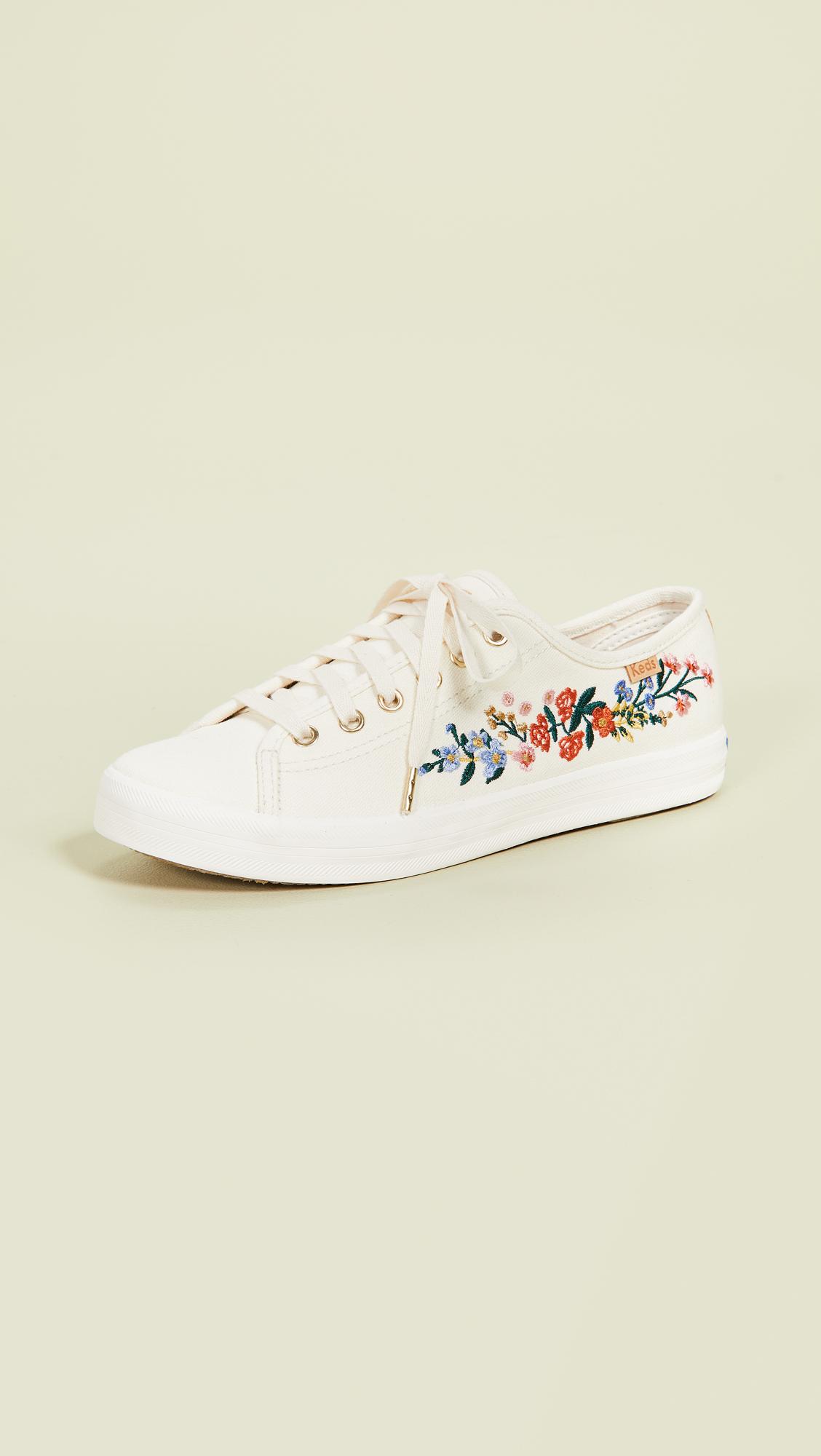 keds embroidered mesh sneakers