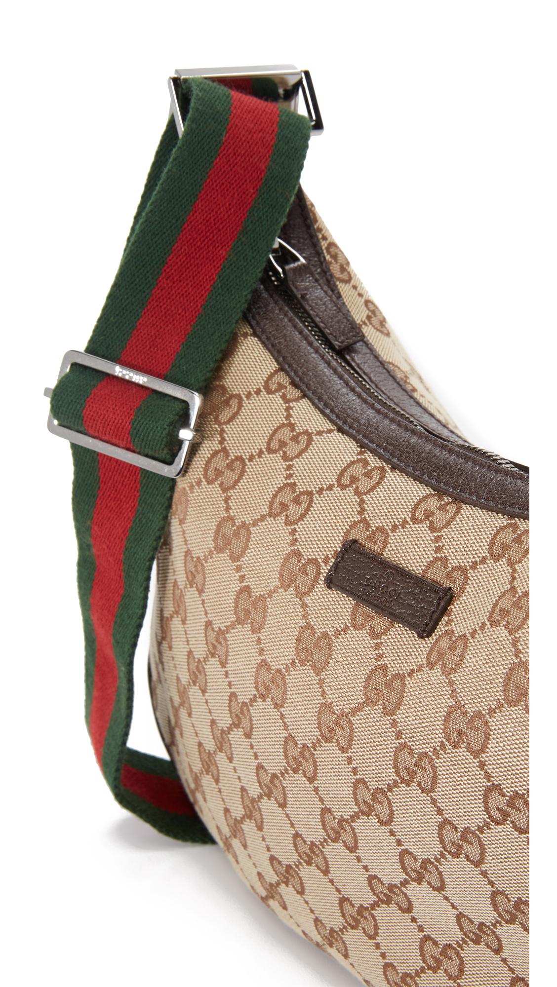 Lyst - What Goes Around Comes Around Gucci Canvas Round Messenger Bag (previously Owned) in Brown