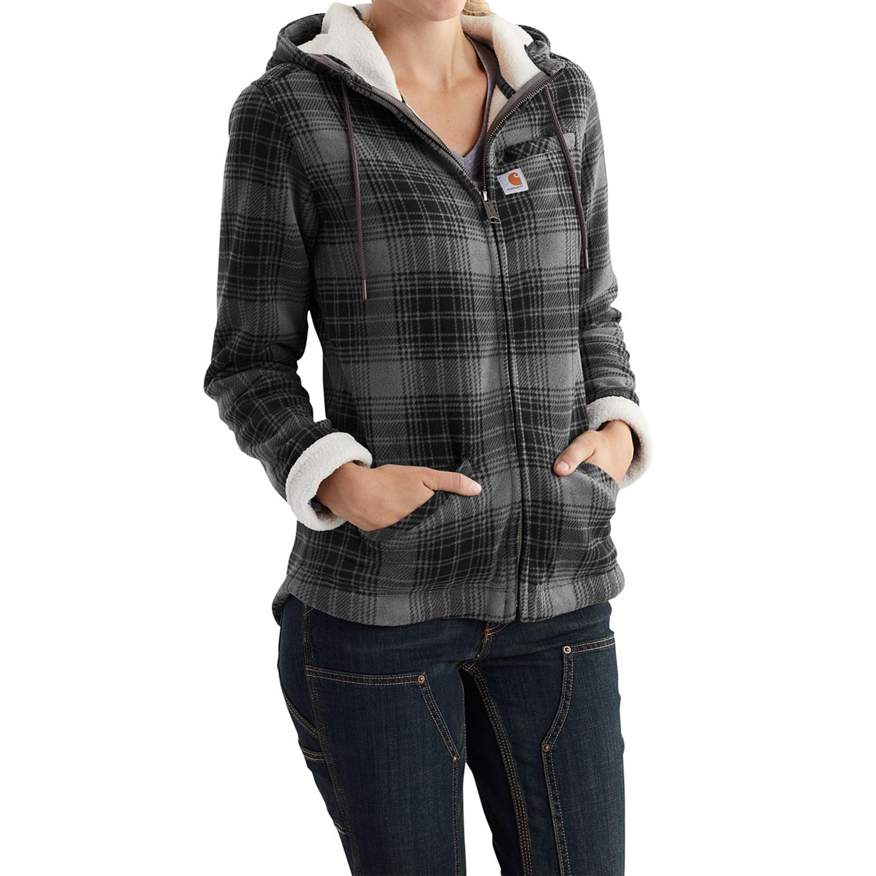 Download Carhartt Cedar Fleece Hooded Jacket (for Women) in Gray - Lyst