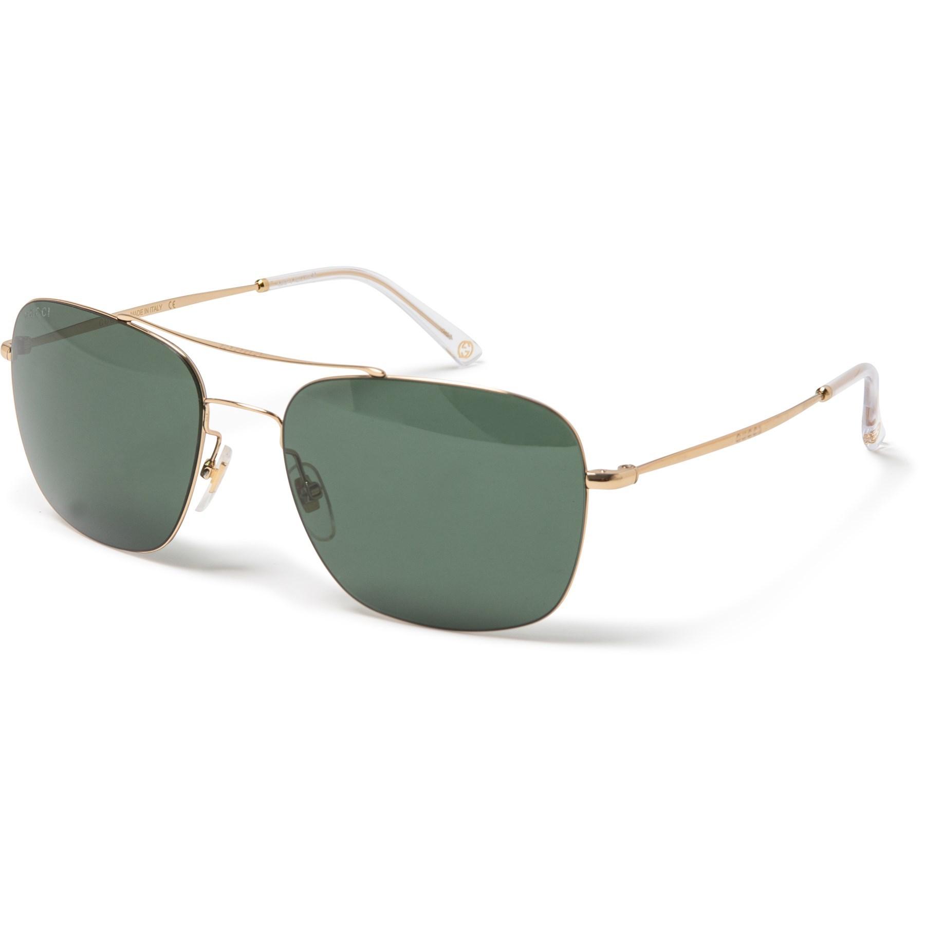 Gucci Navigator Sunglasses For Men And Women In Green Lyst