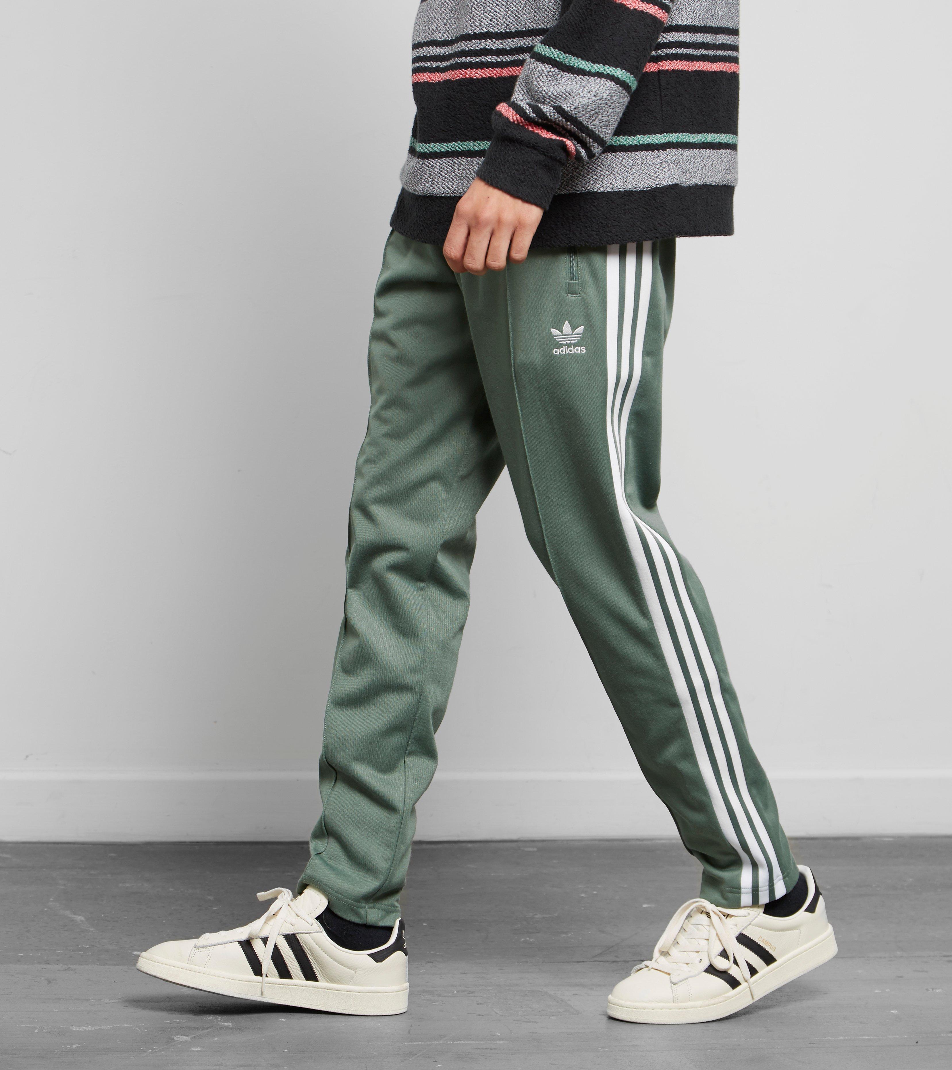 adidas beckenbauer track pants green