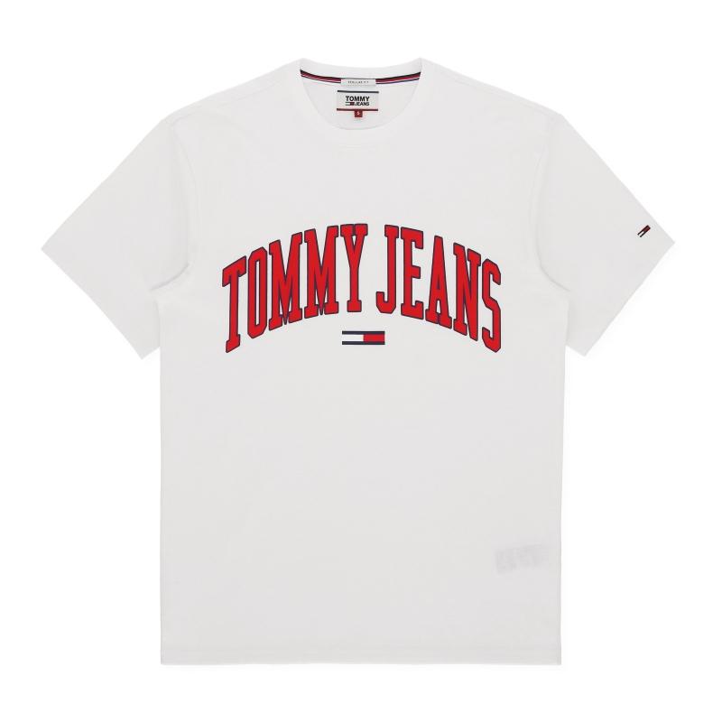 Lyst - Tommy Hilfiger Collegiate Logo T-shirt in White for Men