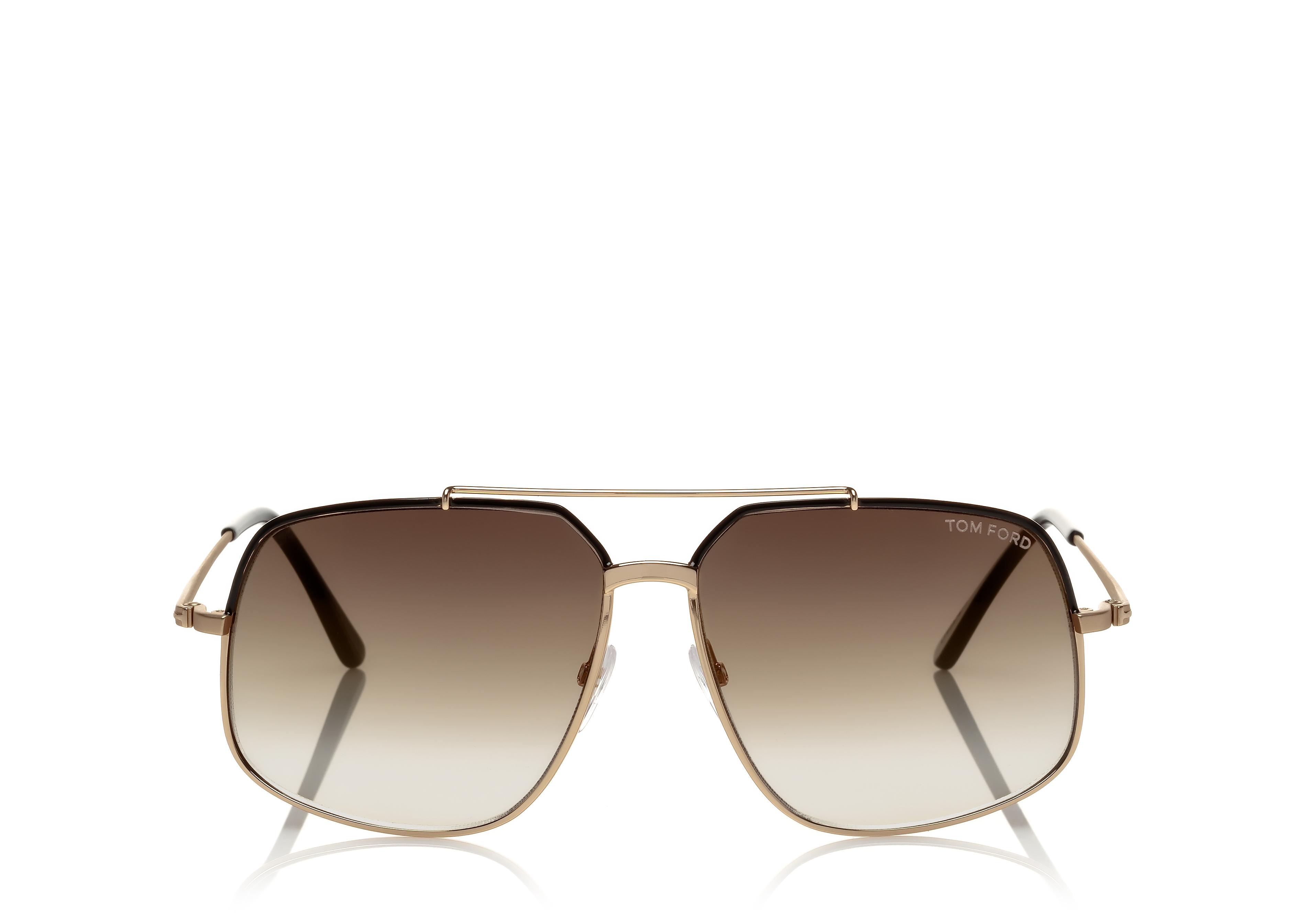 Tom Ford Ronnie Navigator Sunglasses in Brown for Men - Lyst