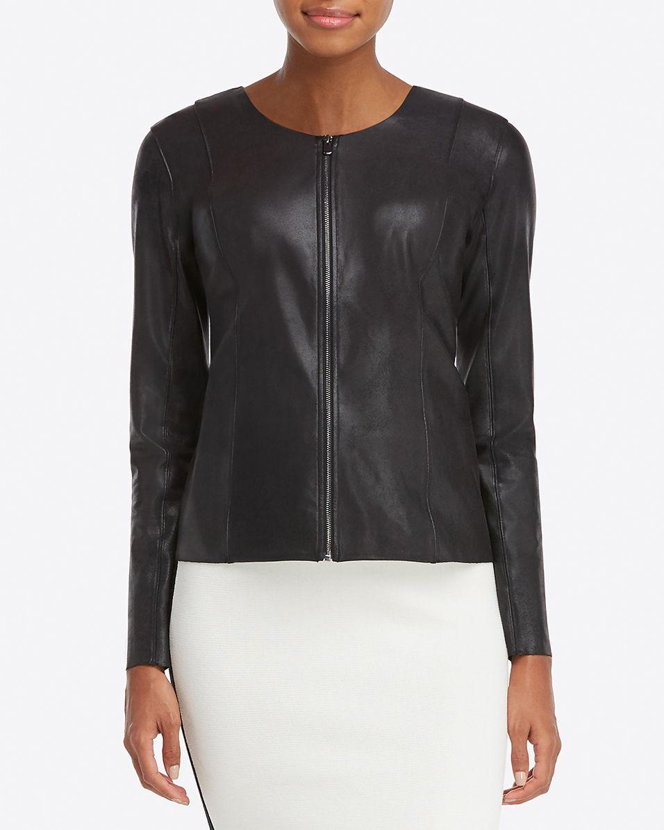 Spanx Faux Leather Jacket in Black - Lyst