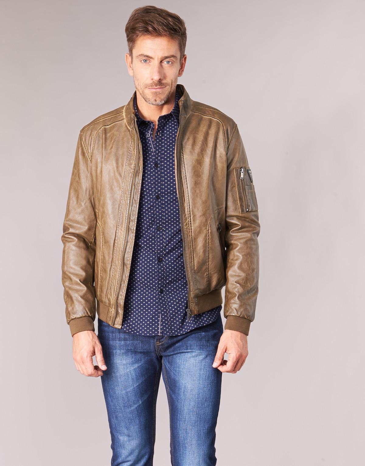 Guess Permina Men S Leather Jacket In Brown For Lyst Guess Permina Men S Leather Jacket In Brown For Lyst View Fullscreen