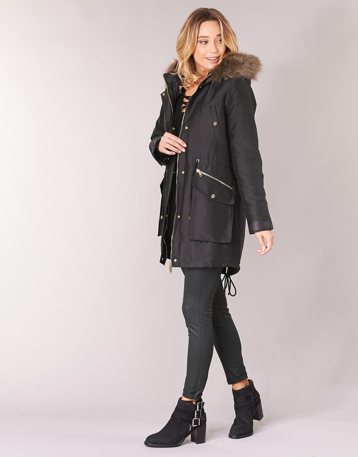 Guess Women's Black Parka Akemi in Lyst In Black qqwUrC