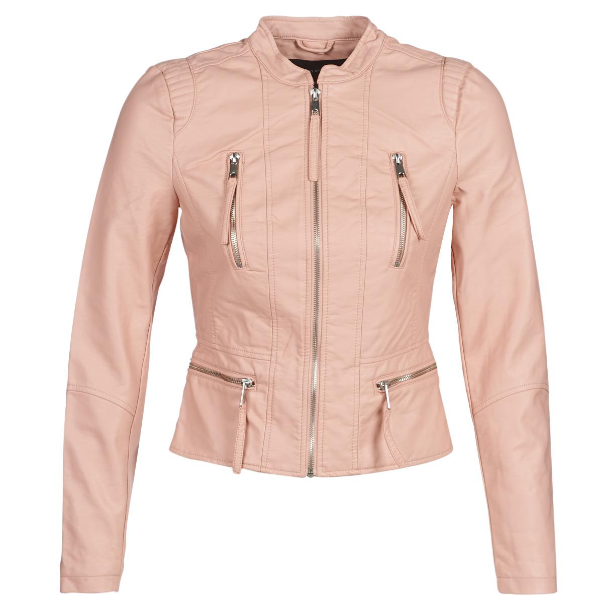 Vero Moda Vmleksi Favo Women's Leather Jacket In Pink in Pink - Lyst