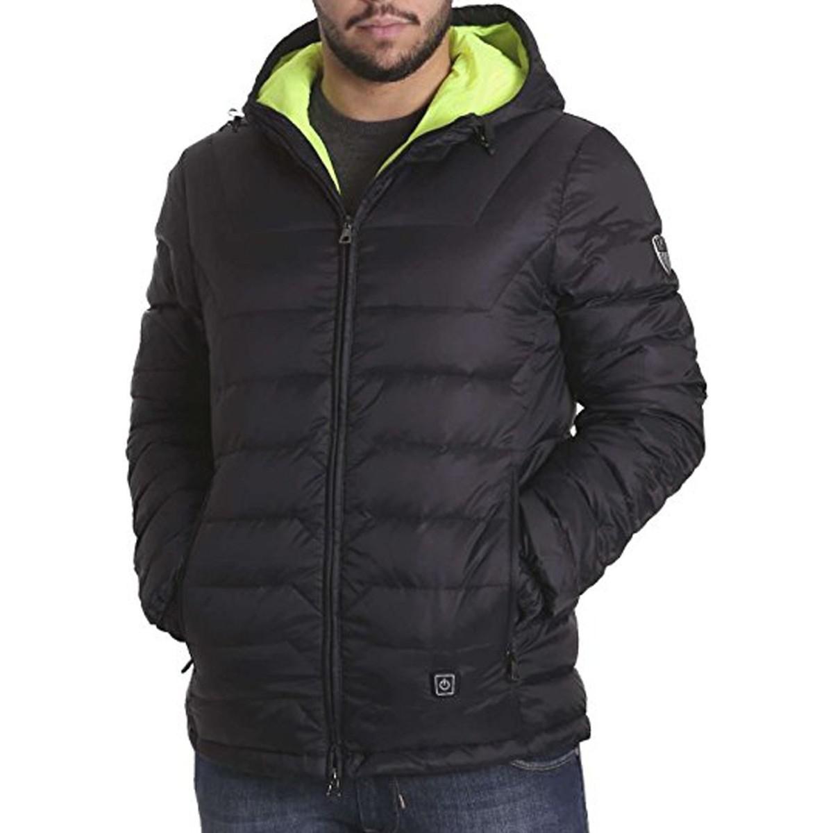 Ea7 Down Jacket, Heated 6ypb43 Pnc5z 1200 Black Men's Jacket In Black