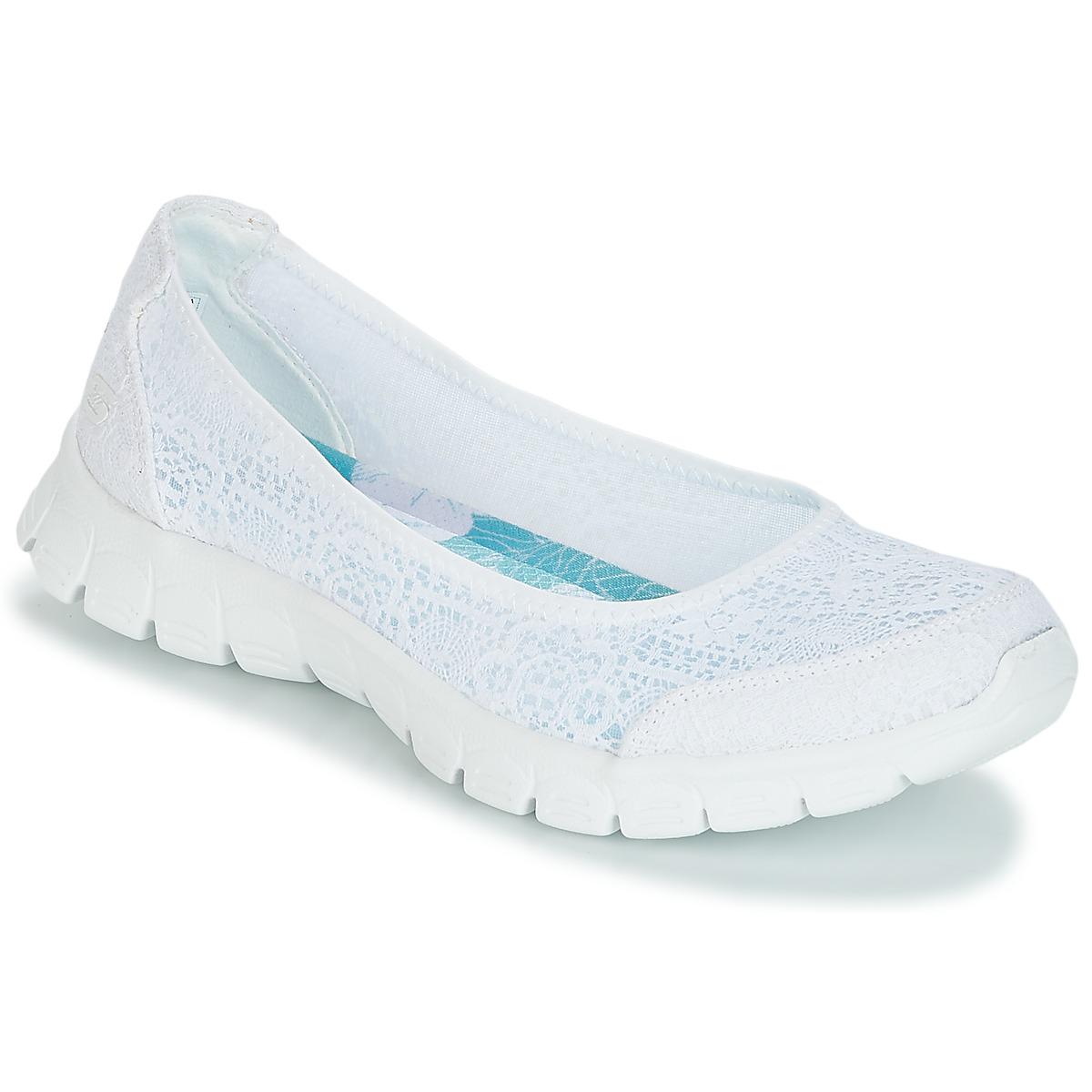 Lyst - Skechers Ez Flex 3.0 Beautify Women's Slip-ons (shoes) In White ...