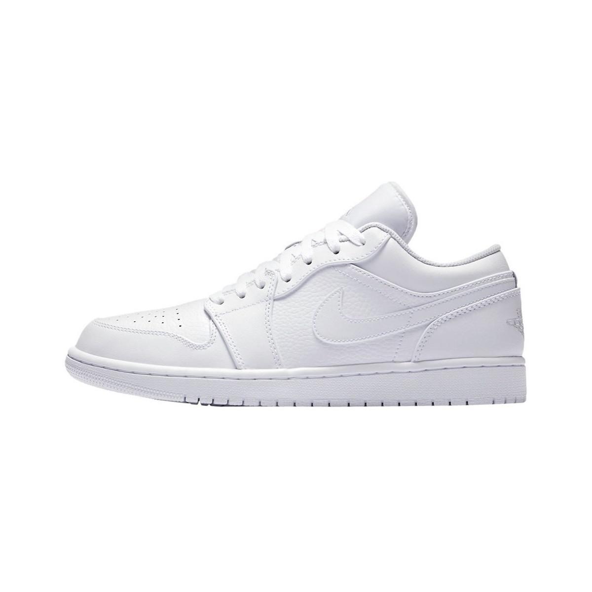 nike air jordan 1 low trainers in white