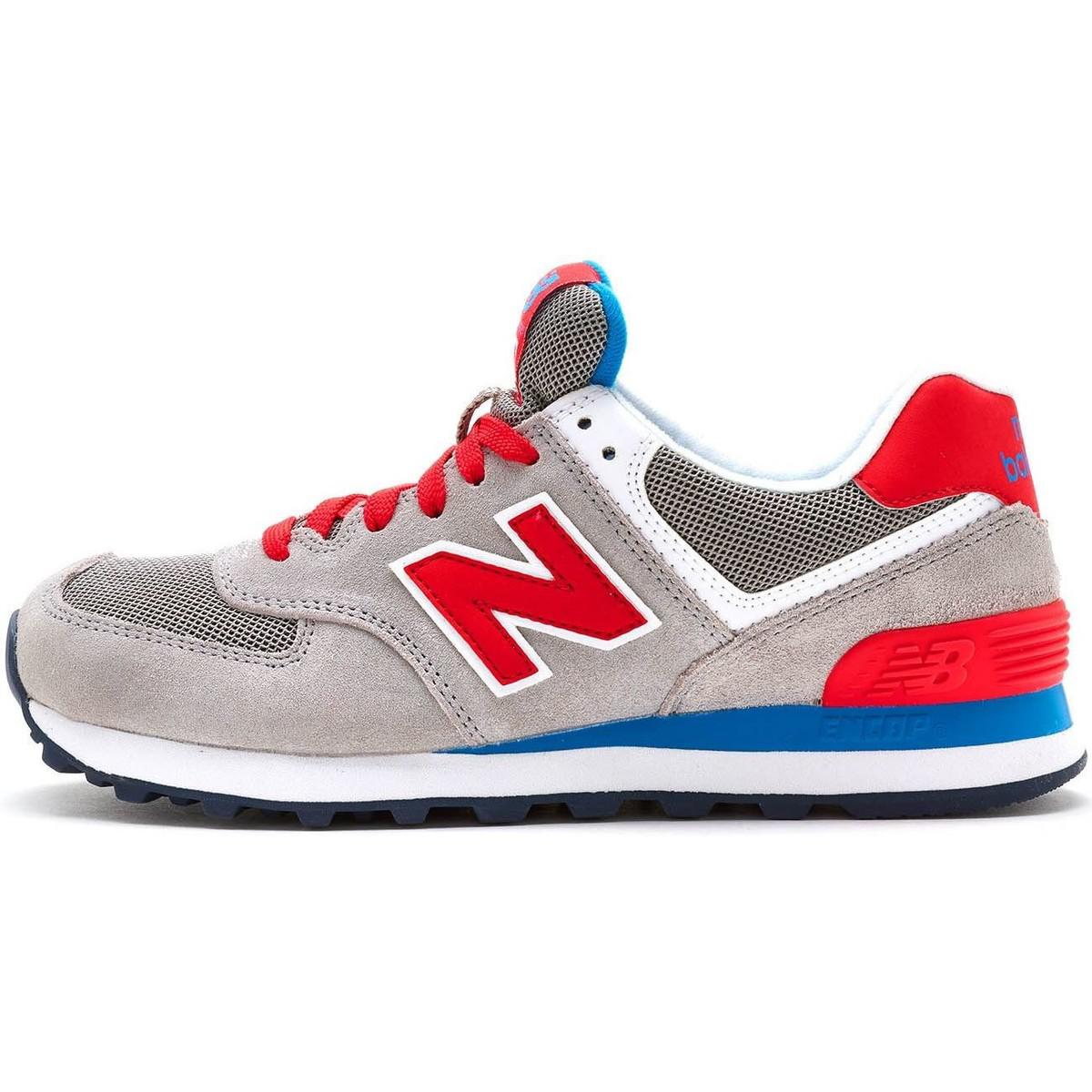 Suede Trainers In Blue 574 GreyRed New Balance Wl574 Women Retro n0wkPO