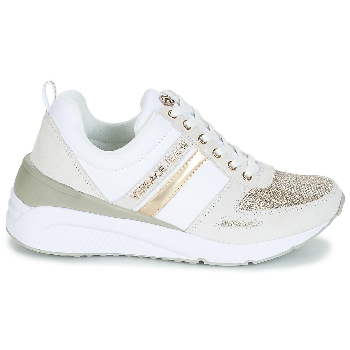 Anita Vrbsb2 Women's Shoes (trainers) In White Versace Jeans ANITA VRBSB2 Weiss Gold Schuhe Sneaker Low