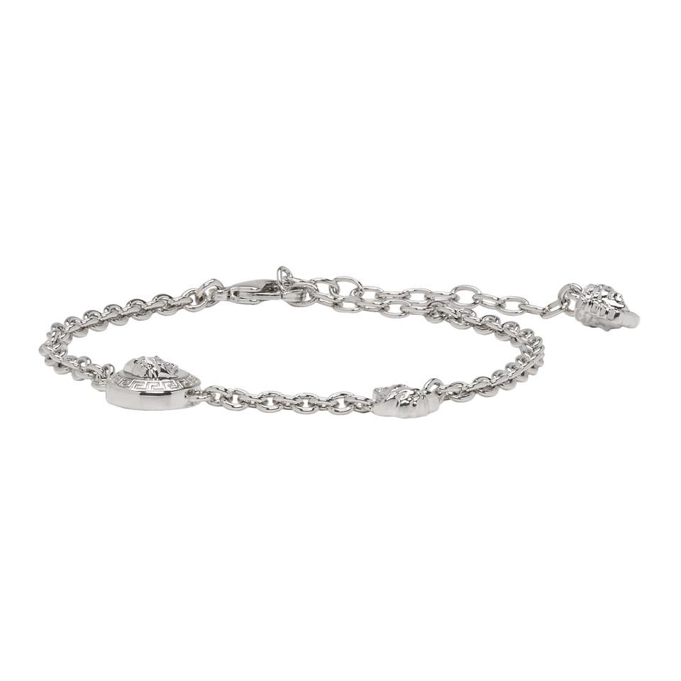 Lyst Versace Silver Medusa Chain Bracelet In Metallic Versace Women S Metallic Silver Medusa Chain Bracelet