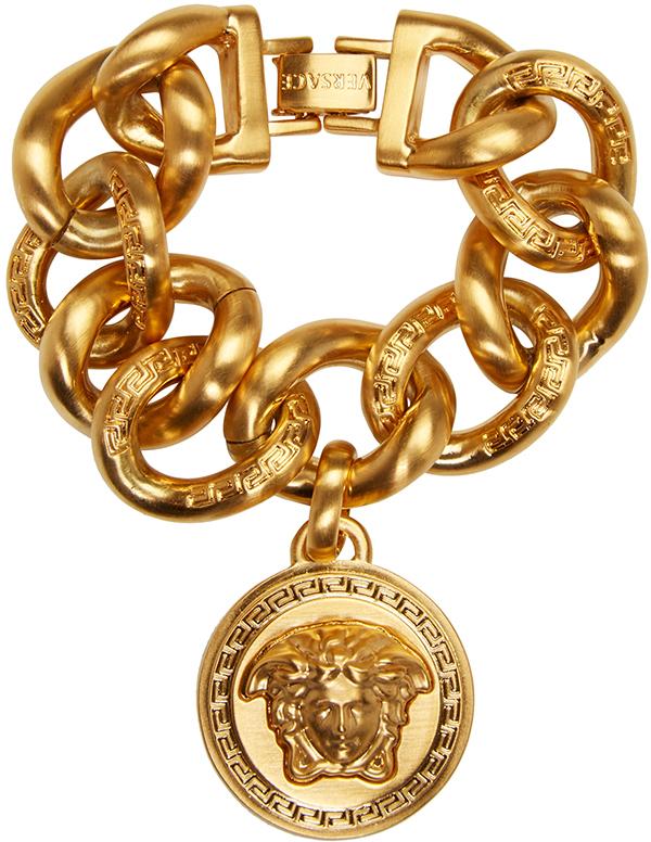 Lyst - Versace Gold Medusa Bracelet in Metallic