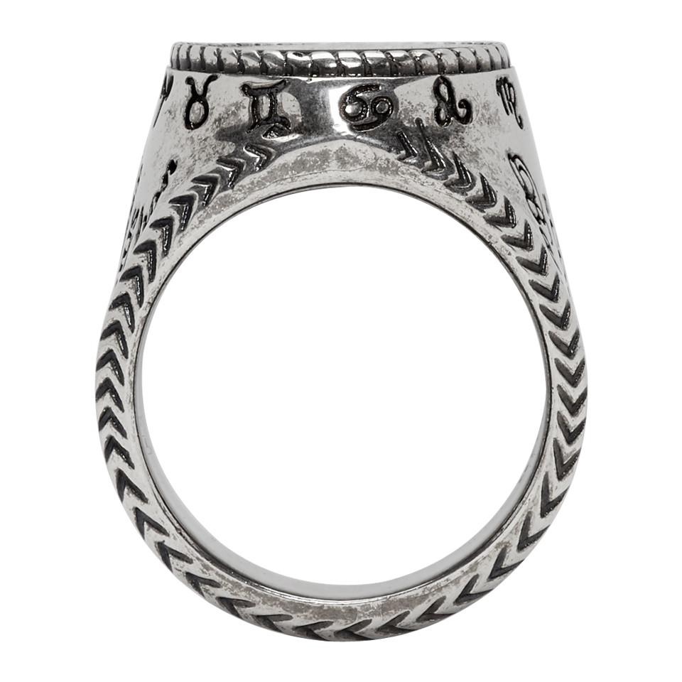 Lyst - Givenchy Silver Zodiac Ring in Metallic for Men