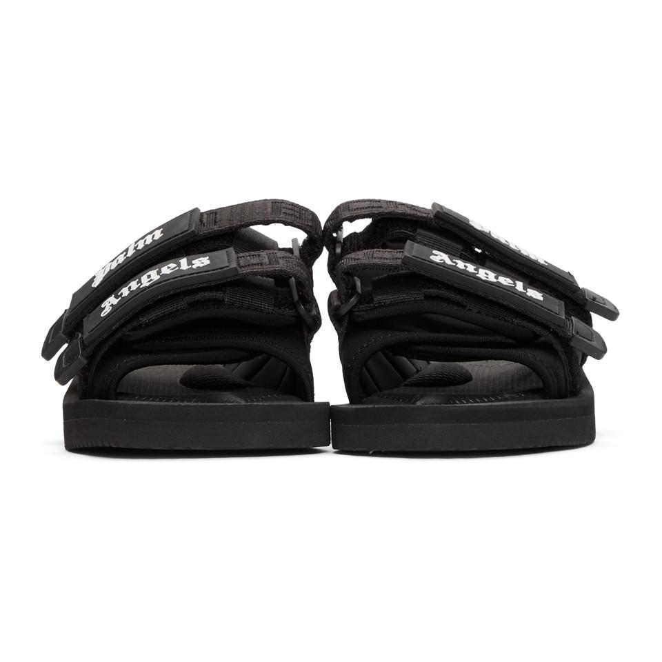 Lyst - Palm Angels Black Suicoke Edition Slides in Black for Men