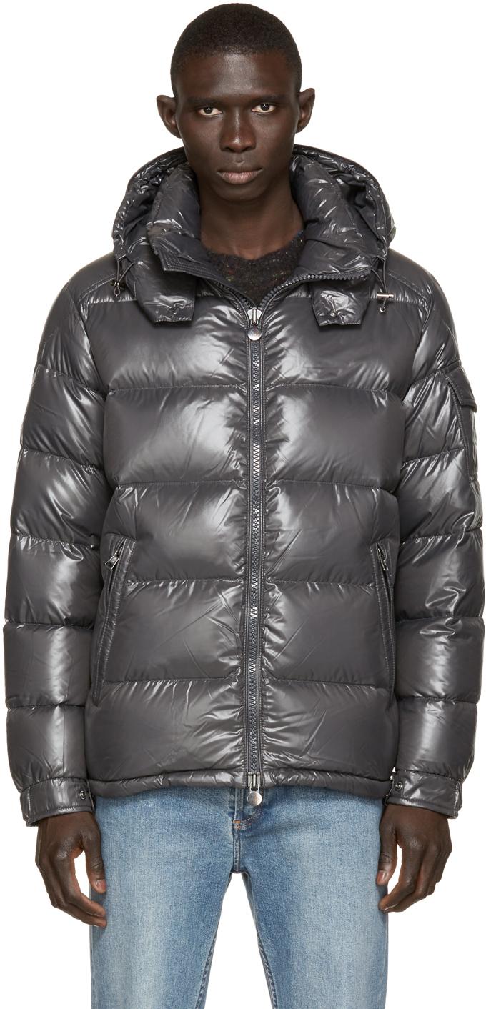Moncler Quilted Down Maya Jacket in Grey for Men | Lyst