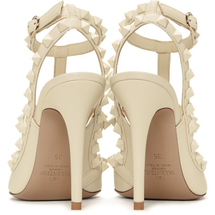 valentino ivory rockstud shoes