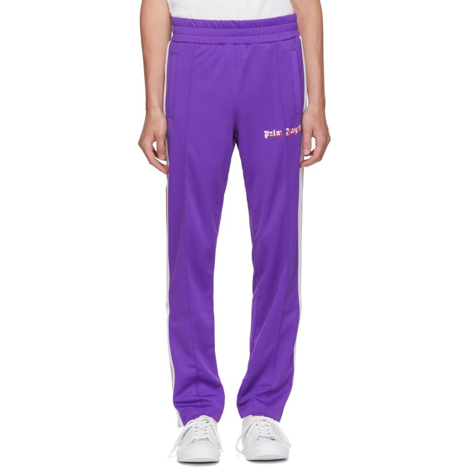 Lyst - Palm Angels Track Trousers With Contrasting Sideband in Purple ...