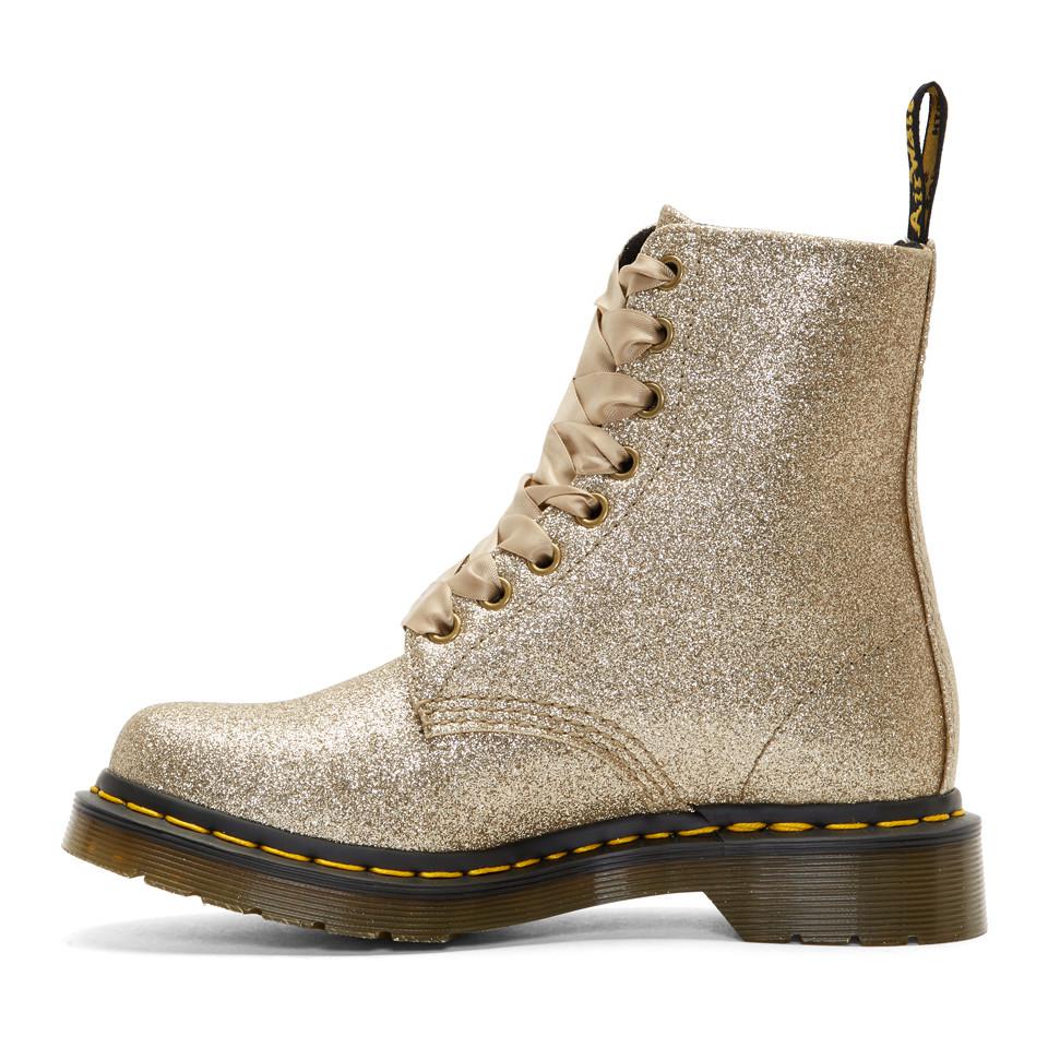 Martens Scintillantes Bottes Dorees En Dr Pascal 1460 Lyst xZBqnw1q