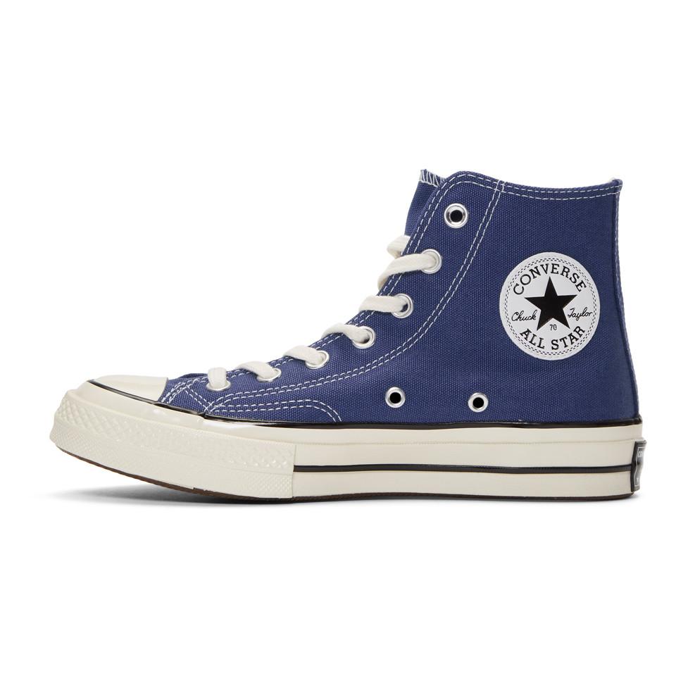 Converse Navy Chuck 70 High Sneakers in Blue for Men - Lyst