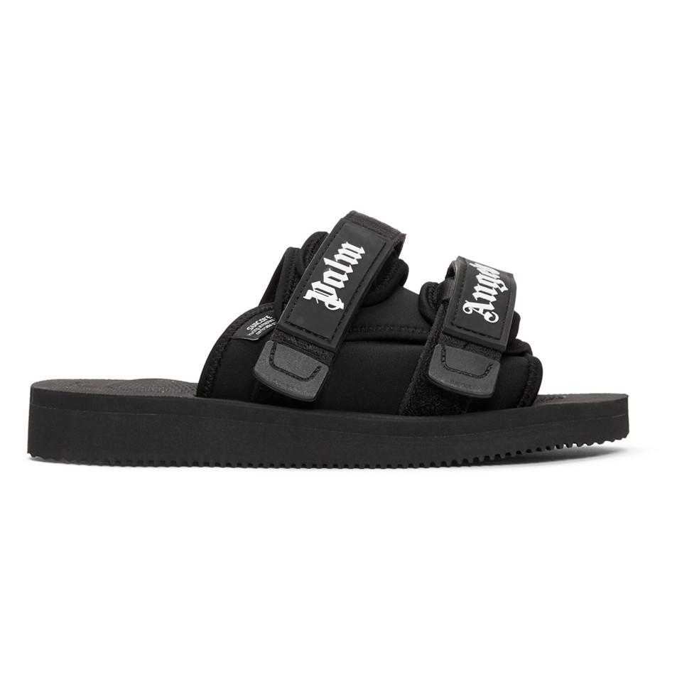 Lyst - Palm Angels Black Suicoke Edition Slides in Black for Men