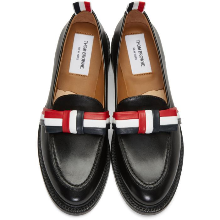 Lyst - Thom Browne Black Bow Loafers in Black