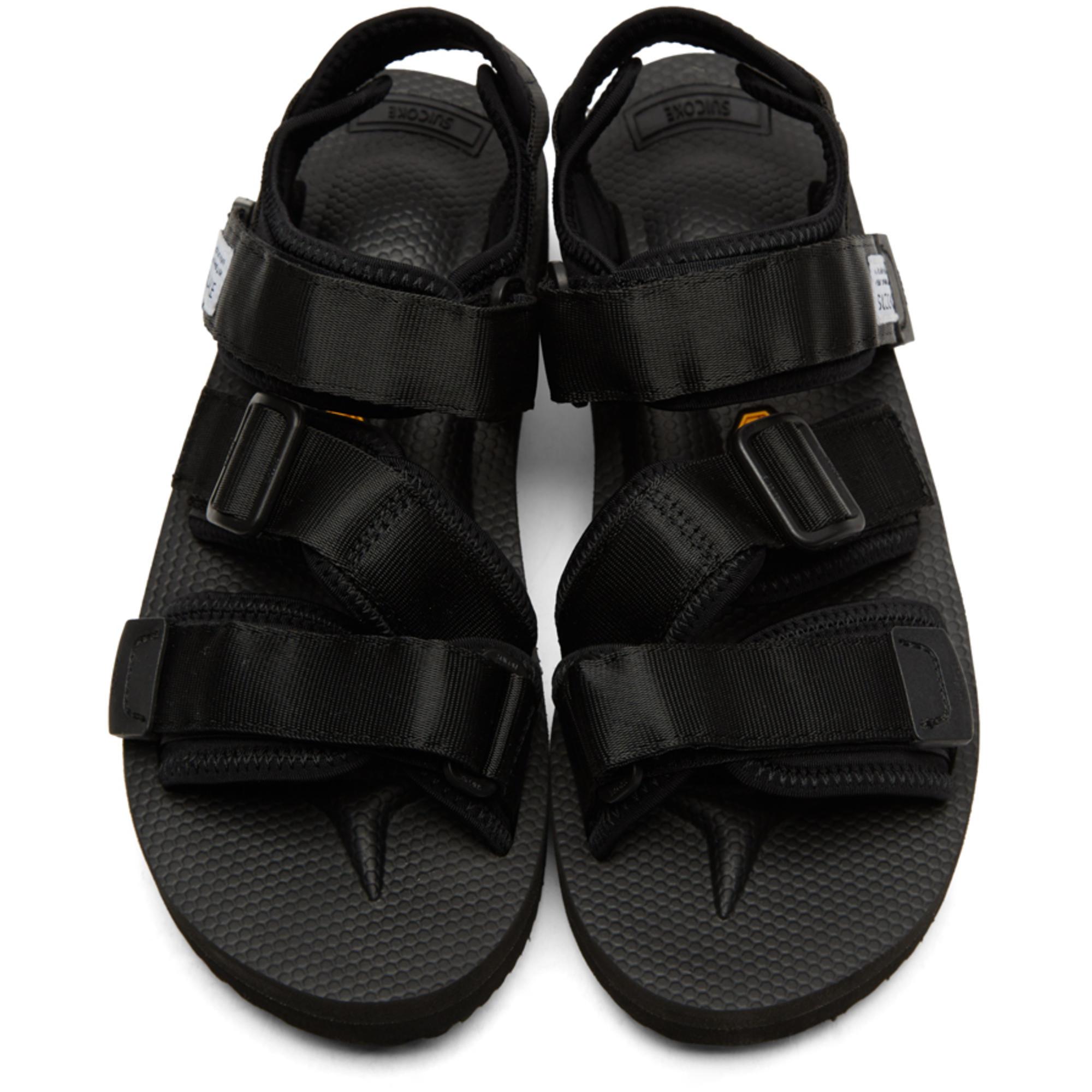 Lyst - Suicoke Black Kisee Sandals in Black for Men