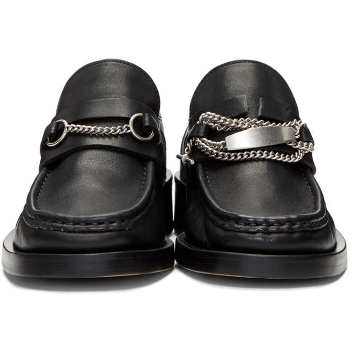 Lyst - Maison Margiela Black Chain Loafers in Black for Men