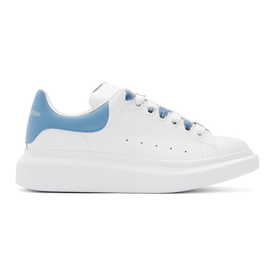 Alexander McQueen White And Blue Degrade Oversized Sneakers in Blue for ...