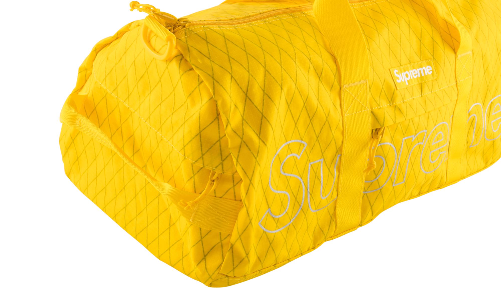 yellow supreme duffle bag