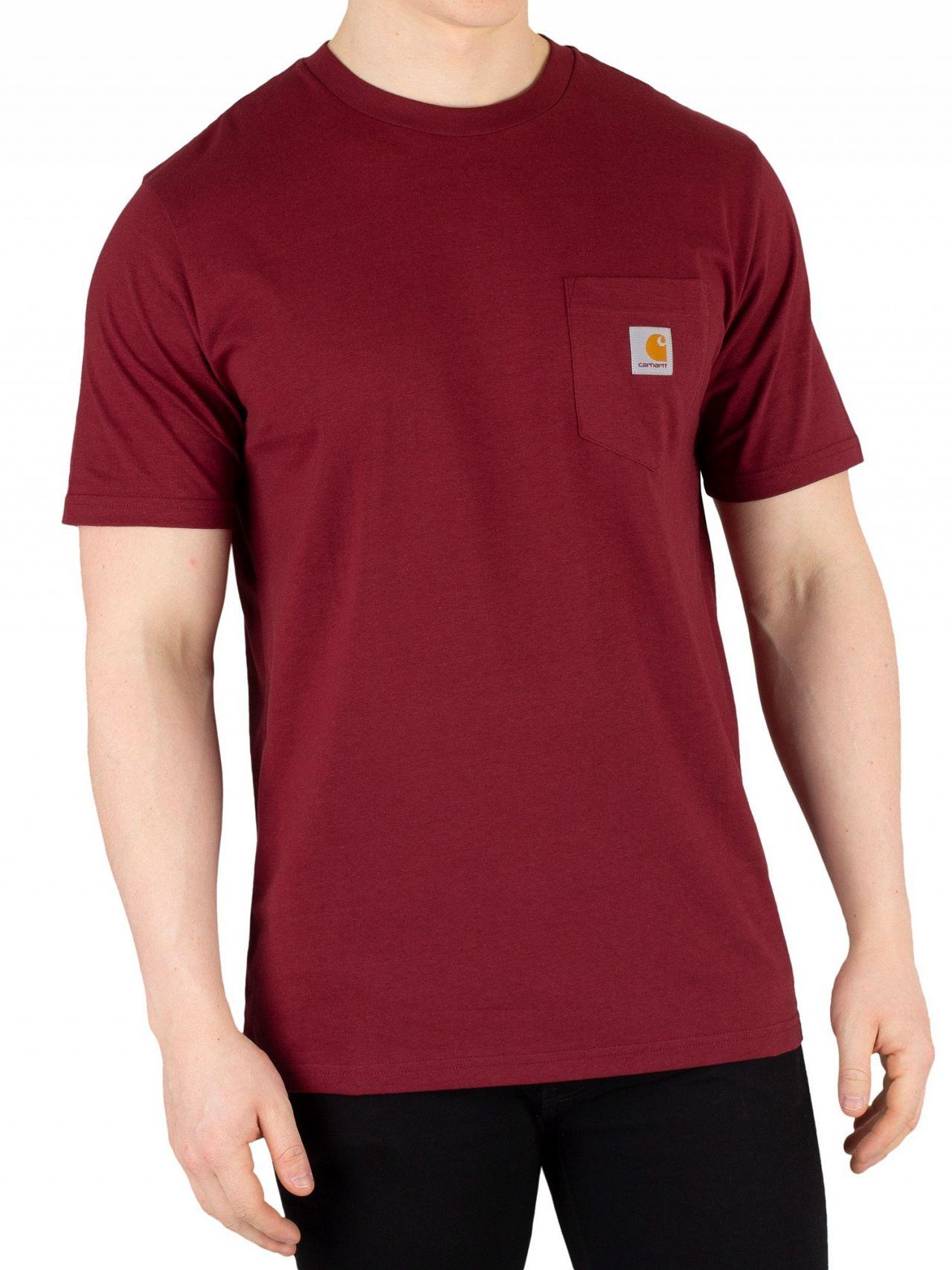 Carhartt WIP Cranberry Pocket T-shirt in Red for Men - Lyst