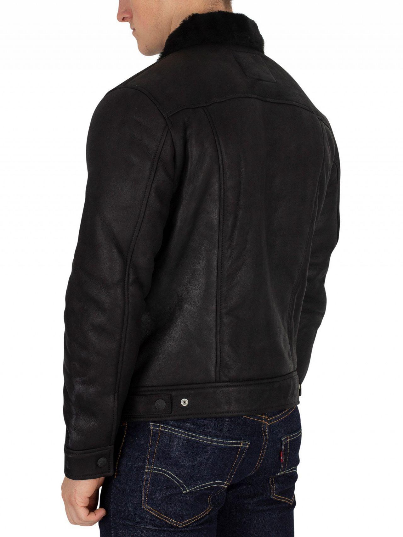 levis leather trucker jacket