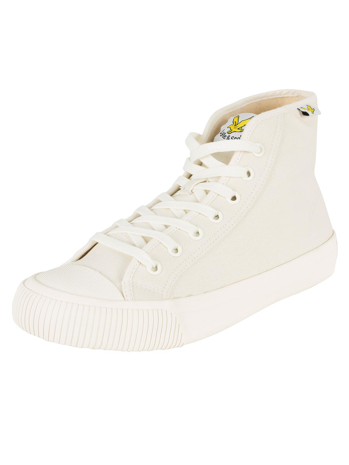 Men's Luggie Hi Canvas Trainers White Men's Luggie Hi Canvas Trainers White