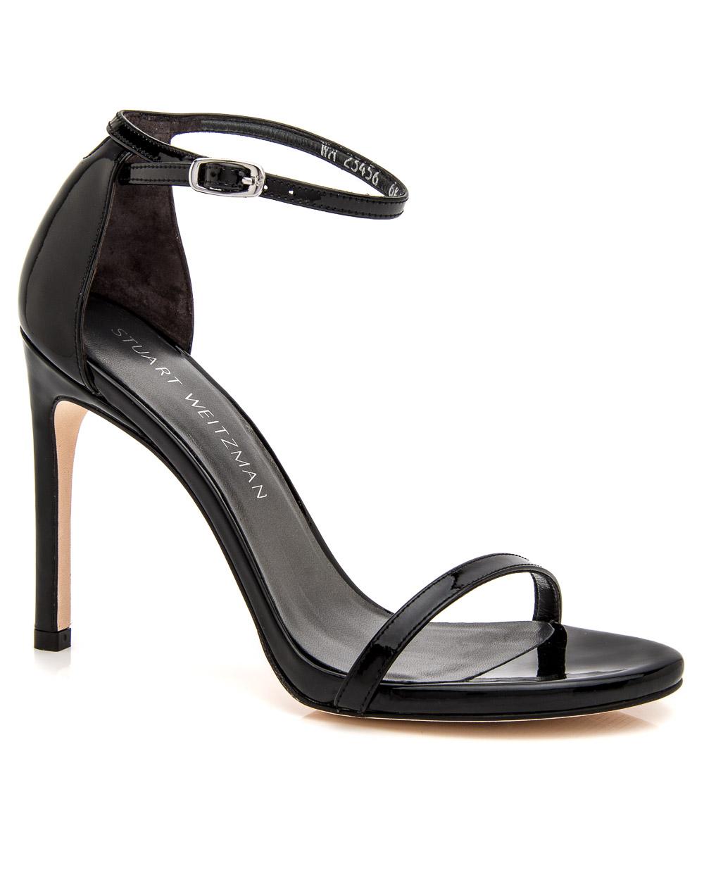 Lyst - Stuart Weitzman Black Nudistsong Sandal in Black