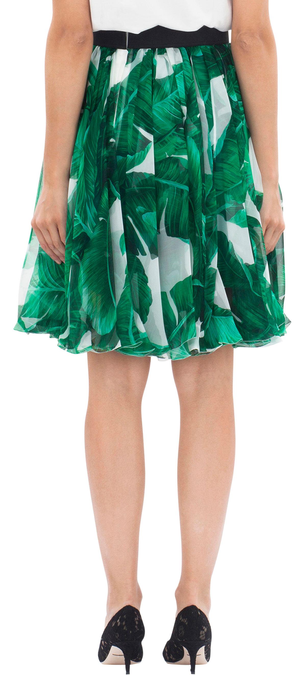 Lyst Dolce Gabbana Banana Leaf Print Skirt In Green lyst dolce gabbana banana leaf print skirt in green