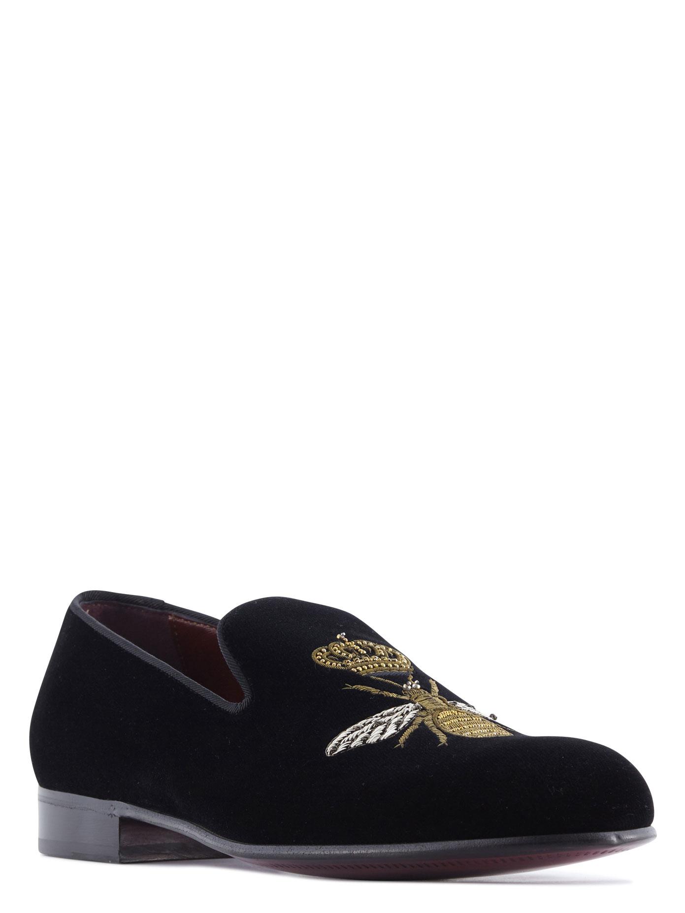 lyst dolce gabbana velvet loafer with bee embroidery lyst dolce gabbana velvet loafer with bee embroidery