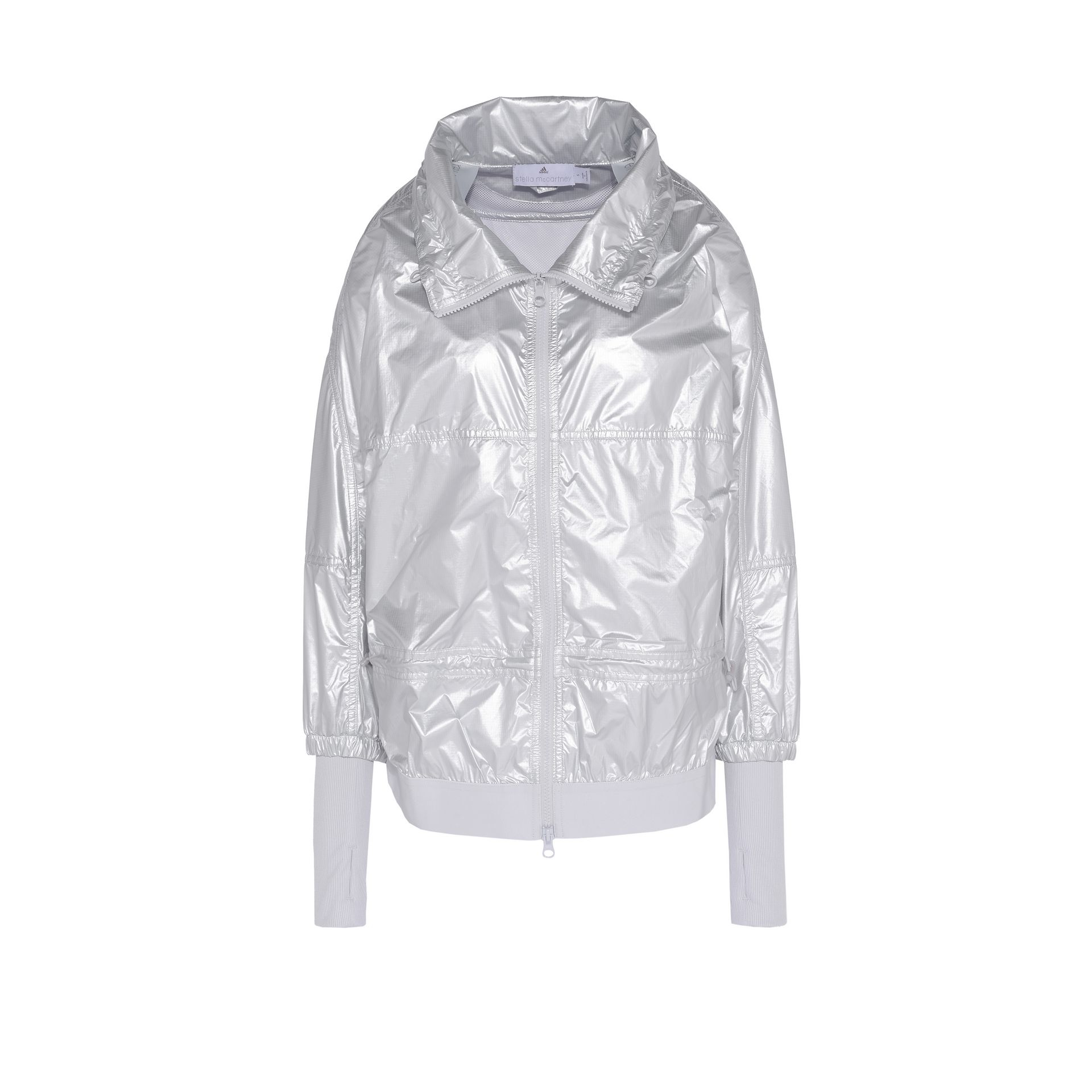 Lyst - adidas By Stella McCartney Metallic Silver Run Jacket in Metallic