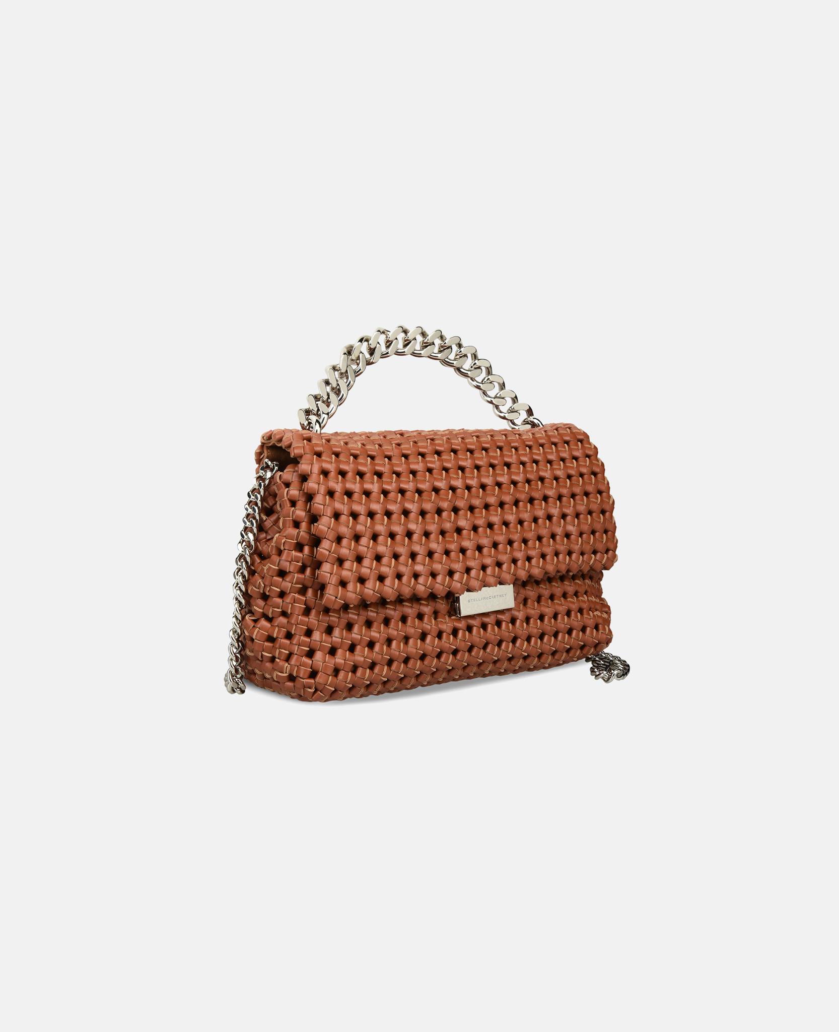 Lyst - Stella McCartney Brandy Becks Small Woven Faux-Leather Shoulder Bag in Brown