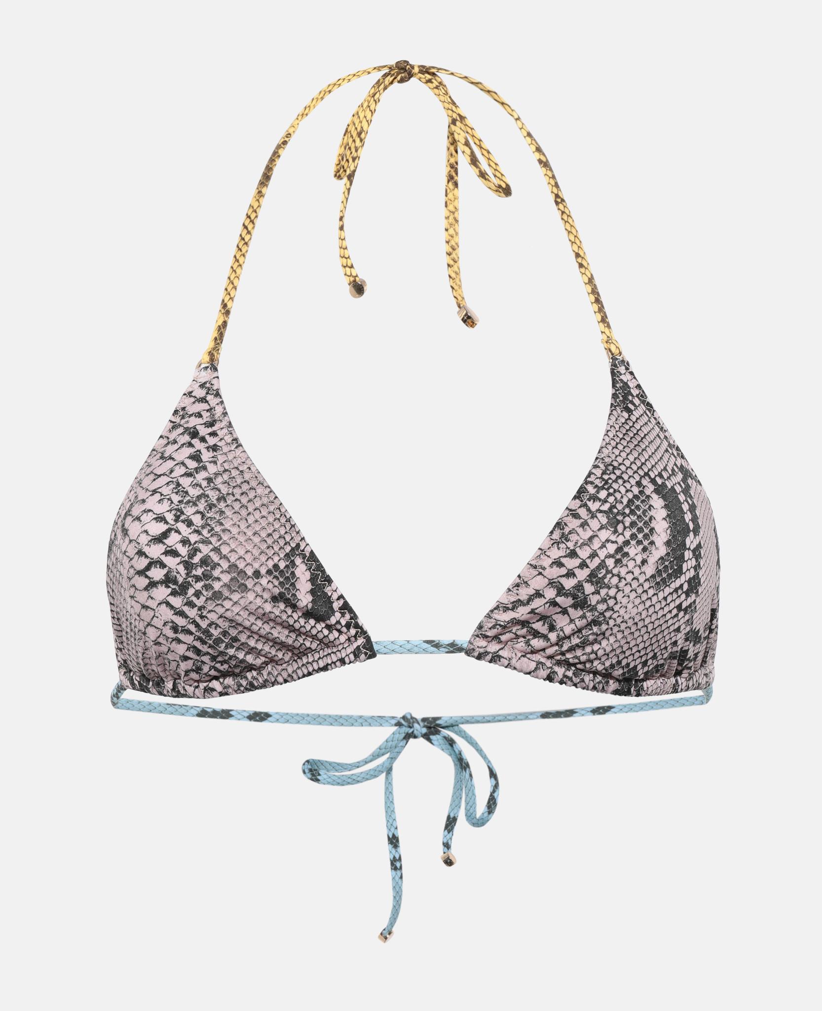Stella McCartney Snake Print Triangles Bikini Top - Lyst