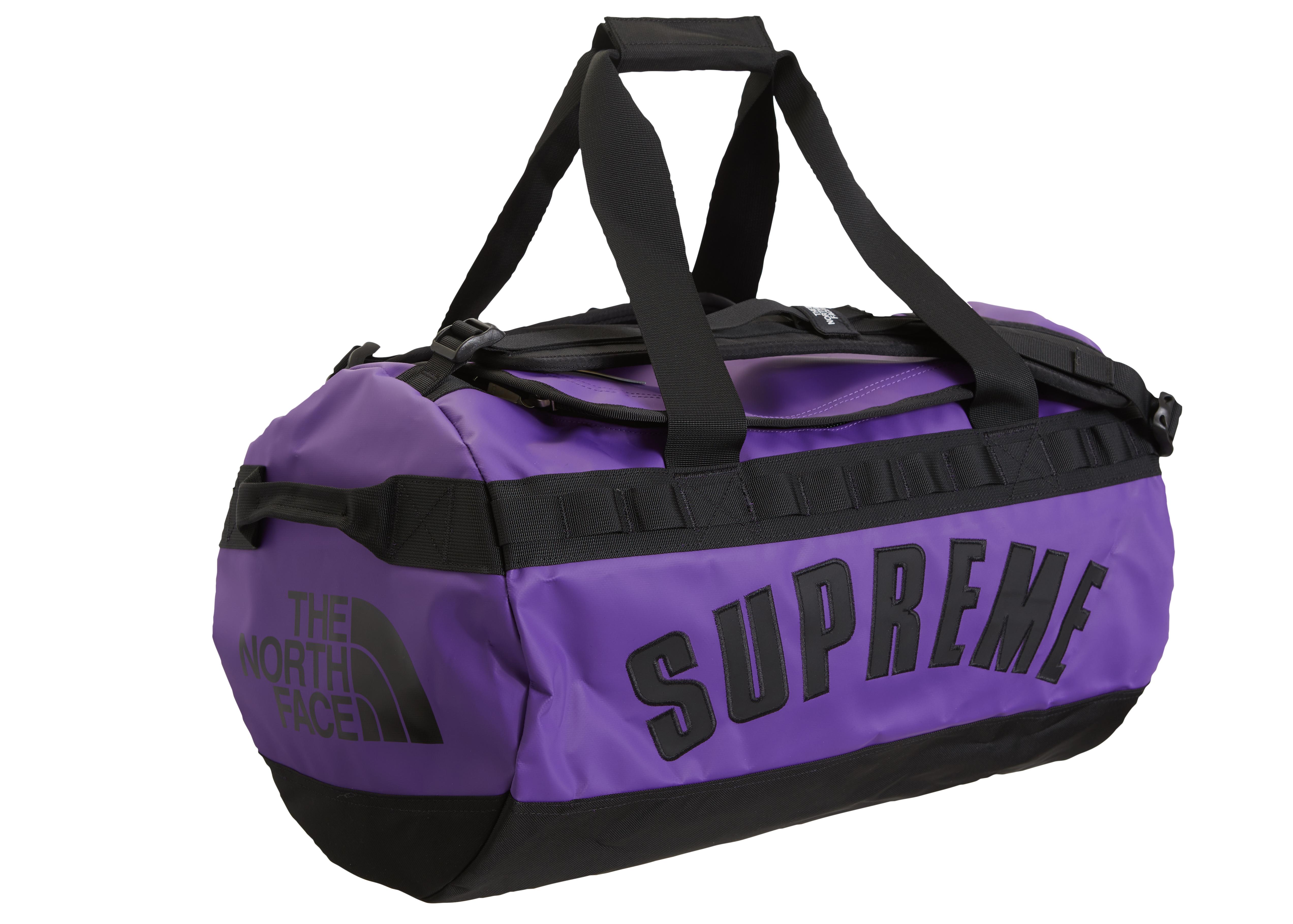 Supreme The North Face Arc Logo Small Base Camp Duffle Bag Purple in Purple for Men - Lyst