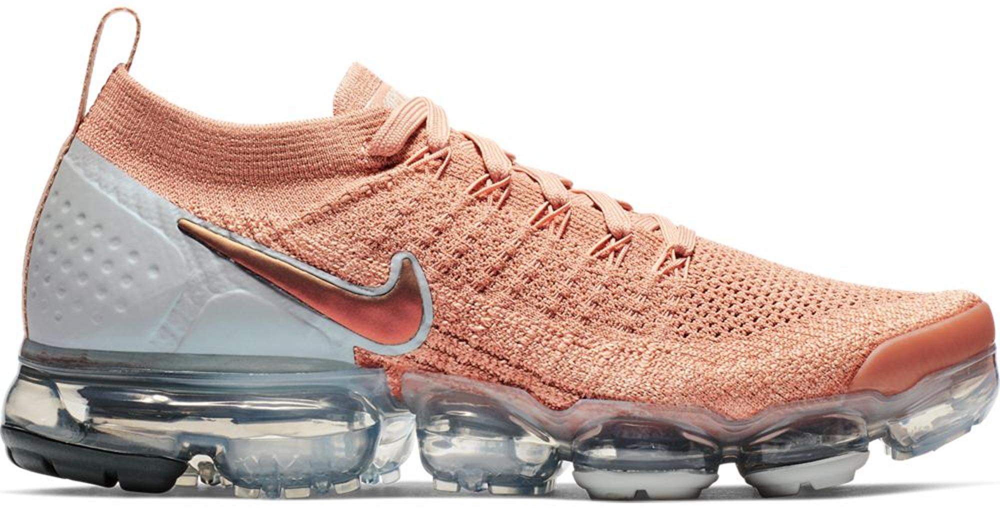 white and rose gold vapormax