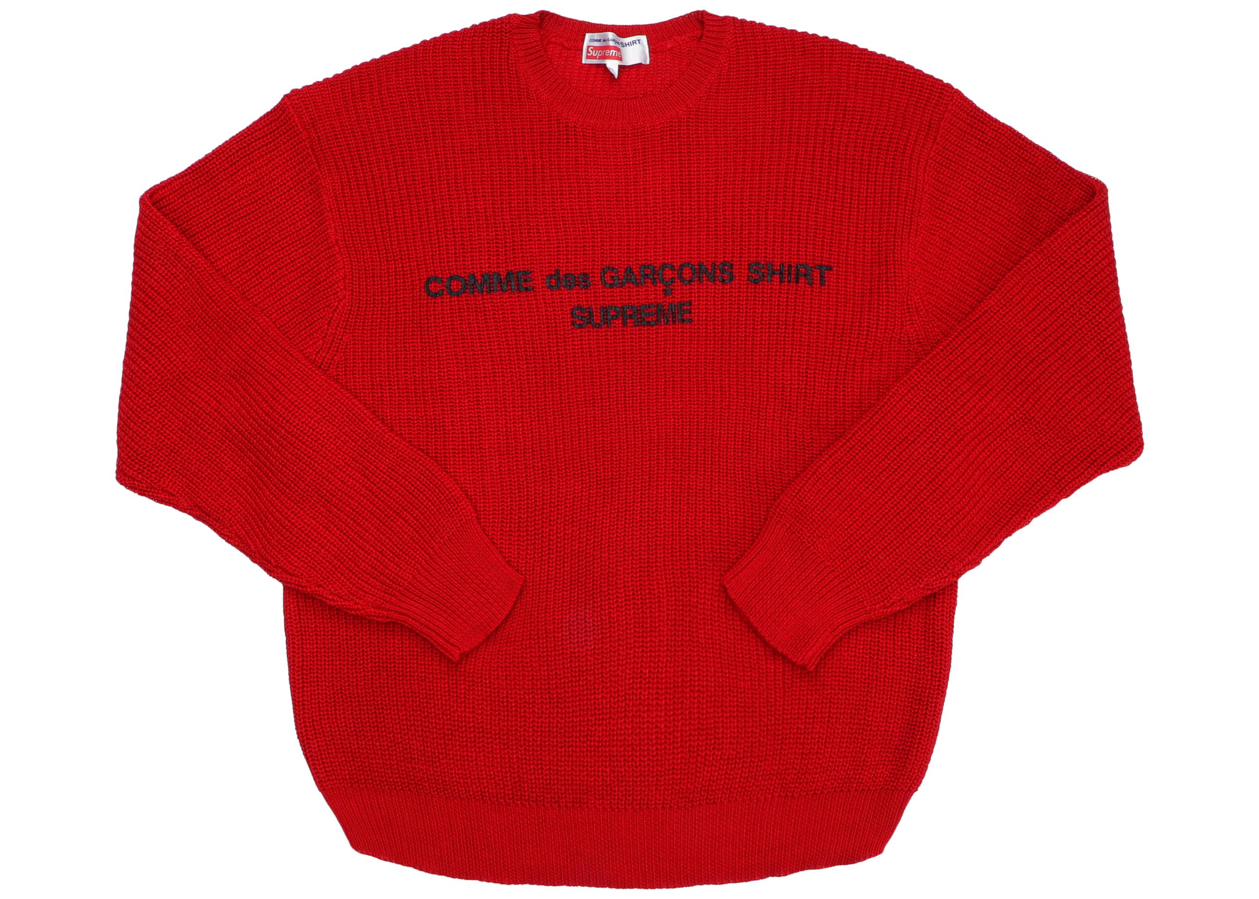 cdg supreme knit sweater