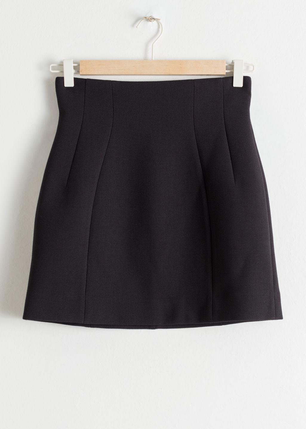 Lyst - & Other Stories Structured High Waisted Mini Skirt in Black