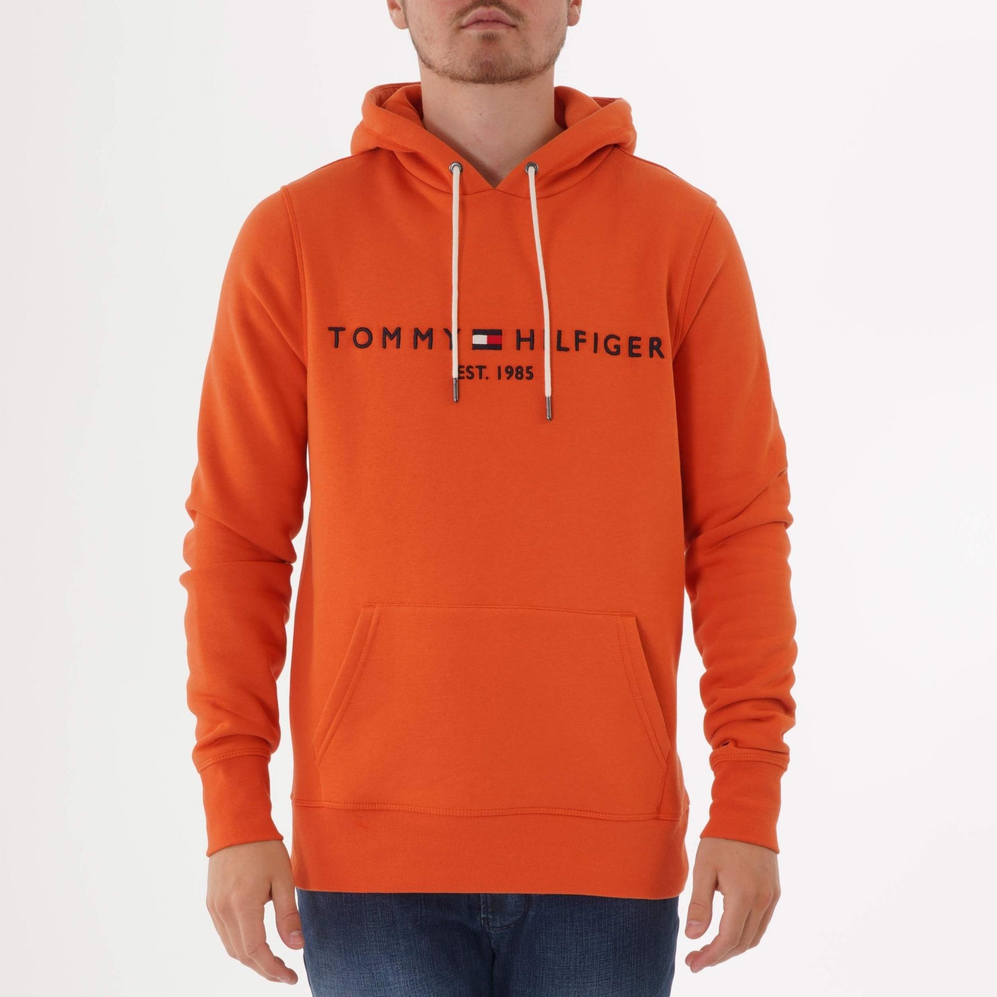 Tommy Hilfiger Tommy Logo Hoodie - Orange Rust in Orange for Men - Lyst
