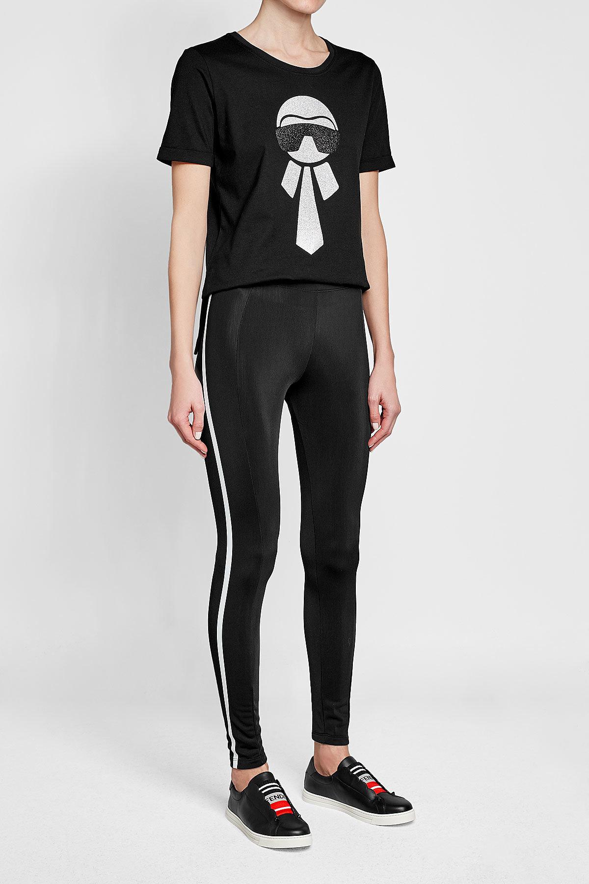 Lyst - Fendi Leggings in Black