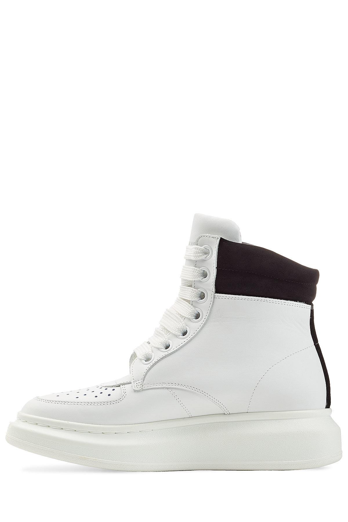 Alexander mcqueen High Top Leather Sneakers | Lyst