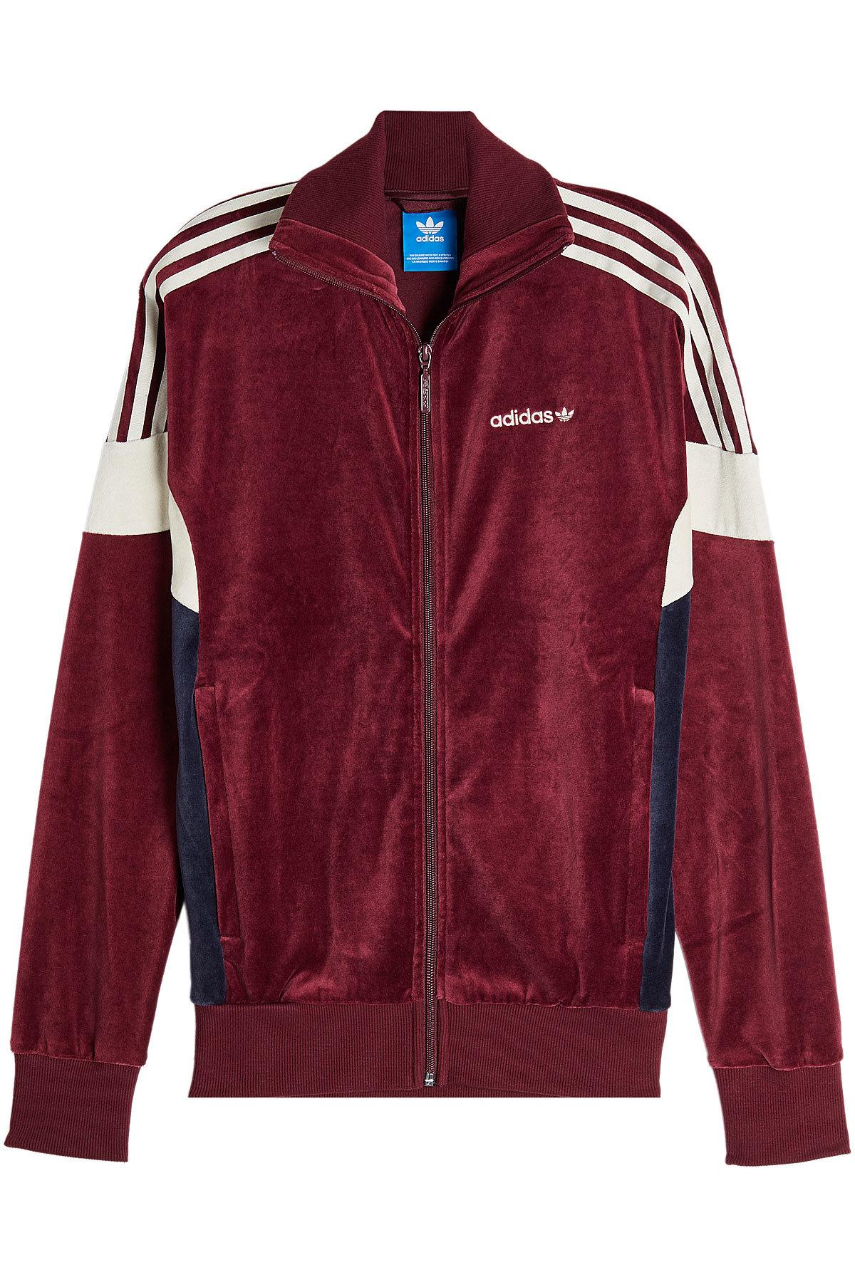 Lyst - Adidas Originals Velour Track Jacket in Red for Men