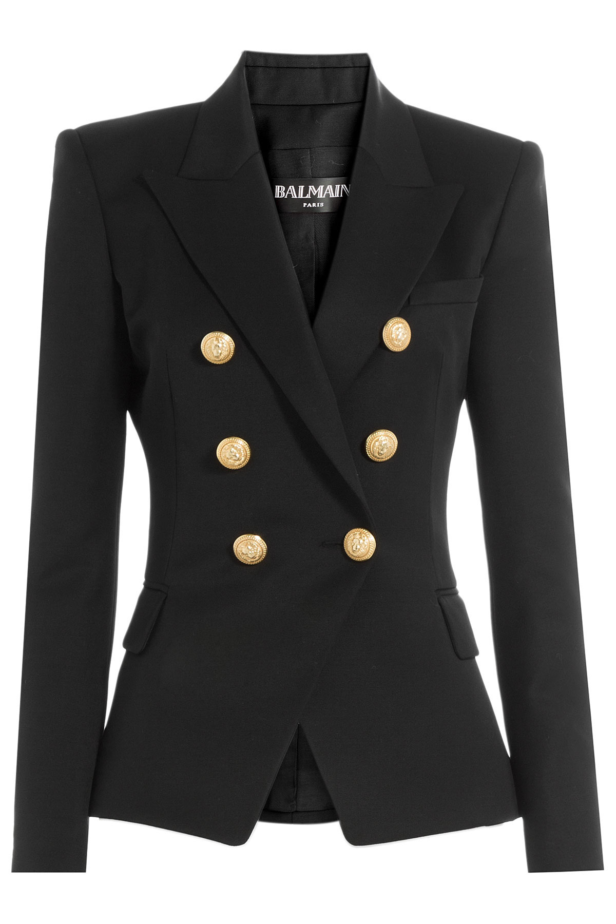 Balmain Virgin Wool Jacket in Black | Lyst
